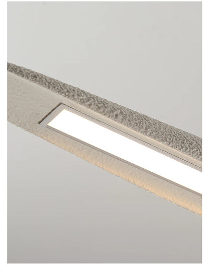 Minimalist Long Strip Wabi Sabi Dining Room Pendant Lamp Tea Bar Cafe LED Ceiling Chandelier
