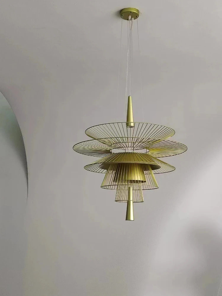 Vintage Gravity Origin Chandelier Luxury Metal lustre suspension black amd gold light for Living Dining Room kitchen island Lamp