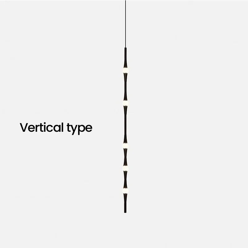 Novelty LED Aluminium long strip lamp Staircase Chandelier