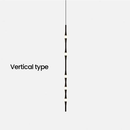 Novelty LED Aluminium long strip lamp Staircase Chandelier