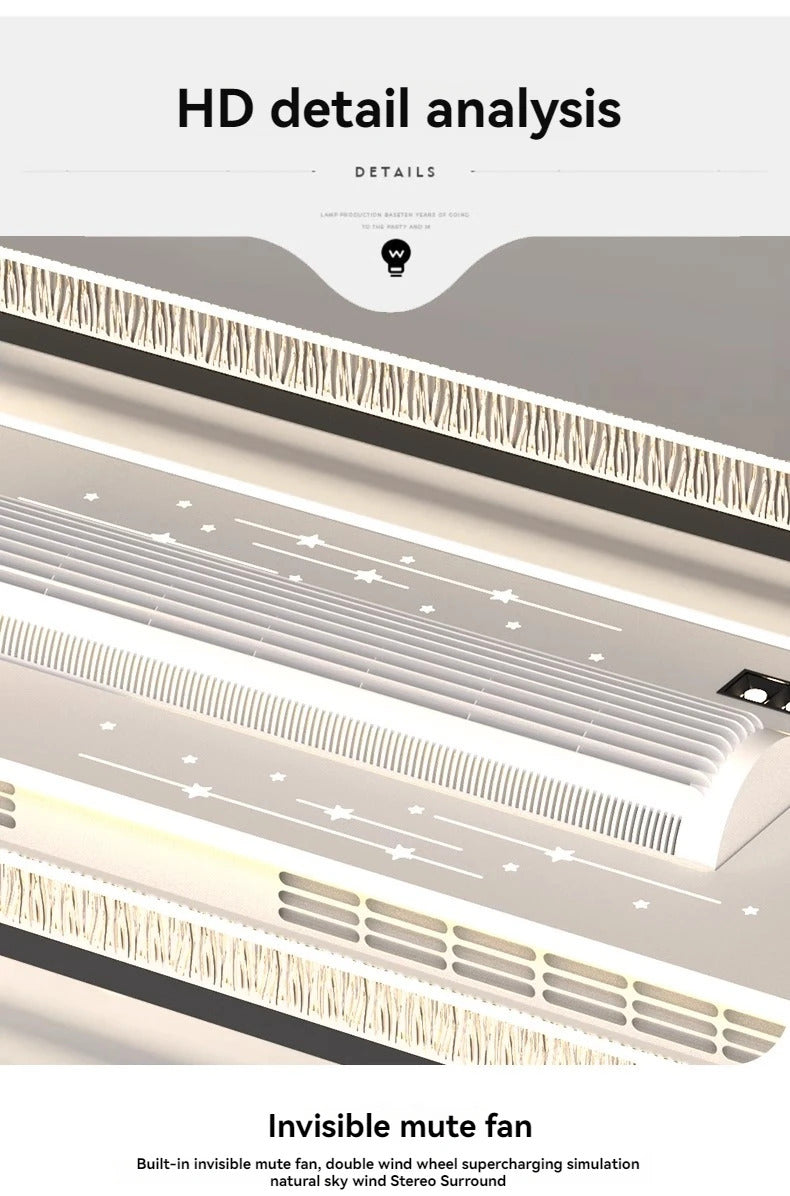 Ceiling Fan Light Invisible Bladeless Ceiling Lamp With Remote Control