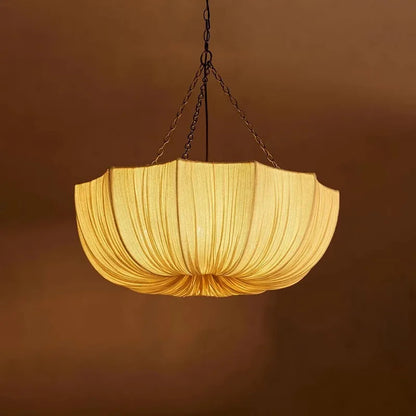Retro Wabi Sabi Fabric Chandelier Japanese Fabric Pendant Lights