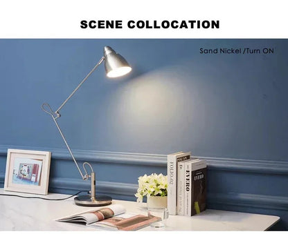 Swing Long Arm Table Lamp Flexible Adjustable Aluminum Desk Light with E27 Bulb led floor lamp