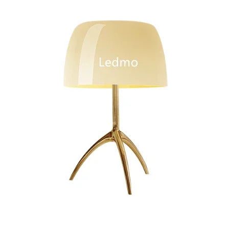 Nordic modern colorful glass lampshade three legged LED desk lamp suitable for study bedroom living room