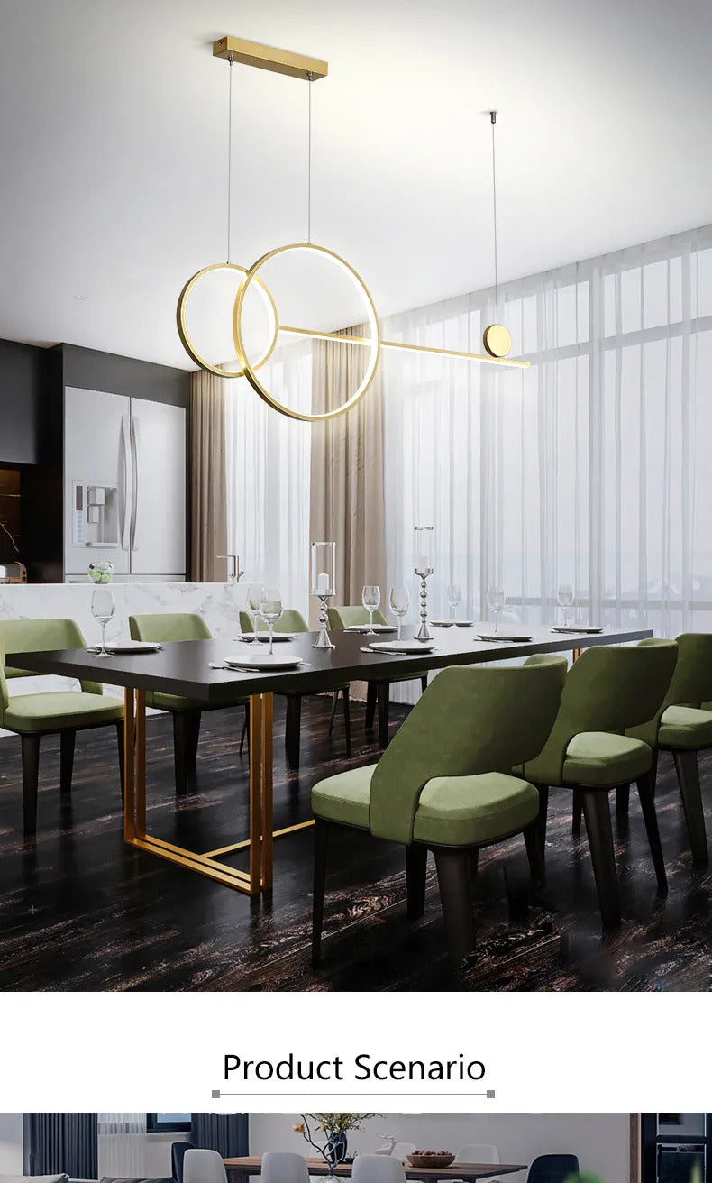 Ring chandelier for Dining room Kitchen island chandelier