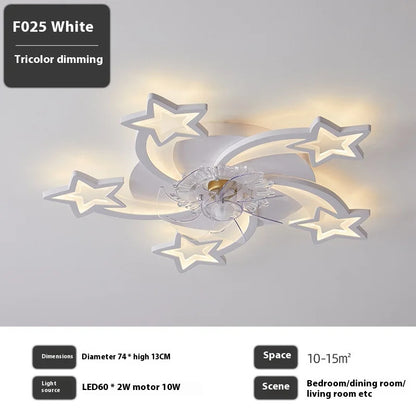Modern Ceiling Fans with Lights, Fan Lamp Petal Ceiling Fan for Bedroom/Living Room