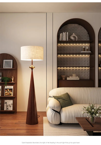 Wabi-sabi Floor Lamp Cloth Cover Art Decorative Bedroom Bedside Floor Light