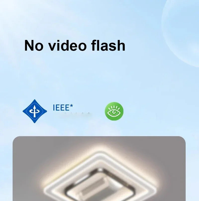 Invisible leafless LED ceiling fan light bedroom hotel remote control hanging lamp