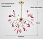 LED agate chandelier blue/green/purple/pink romantic chandelier
