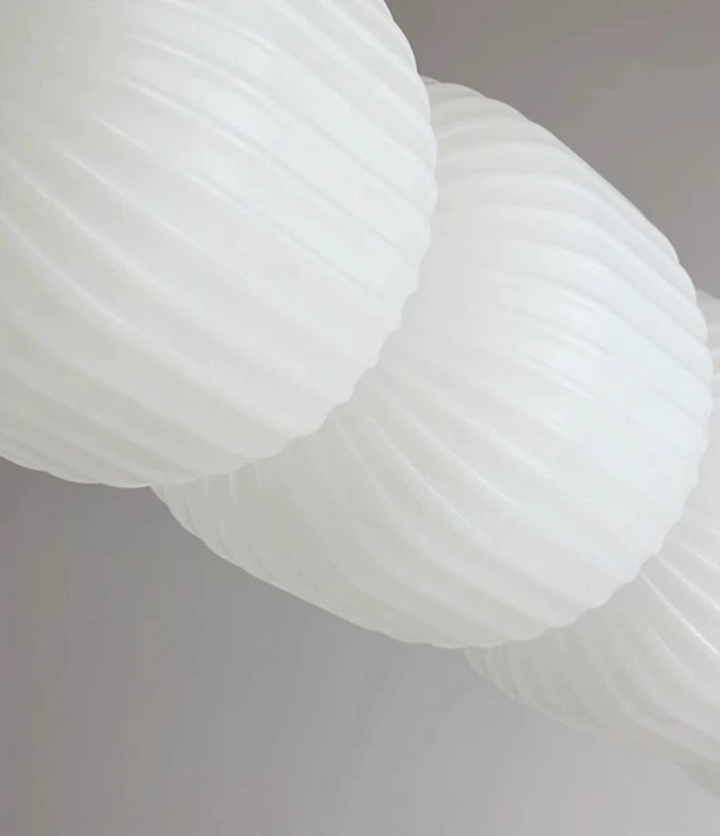 White glass bulb chandelier Long glass pendant lamp for Bedroom living room restaurant Bar Minimalist Necklace LED pendant light