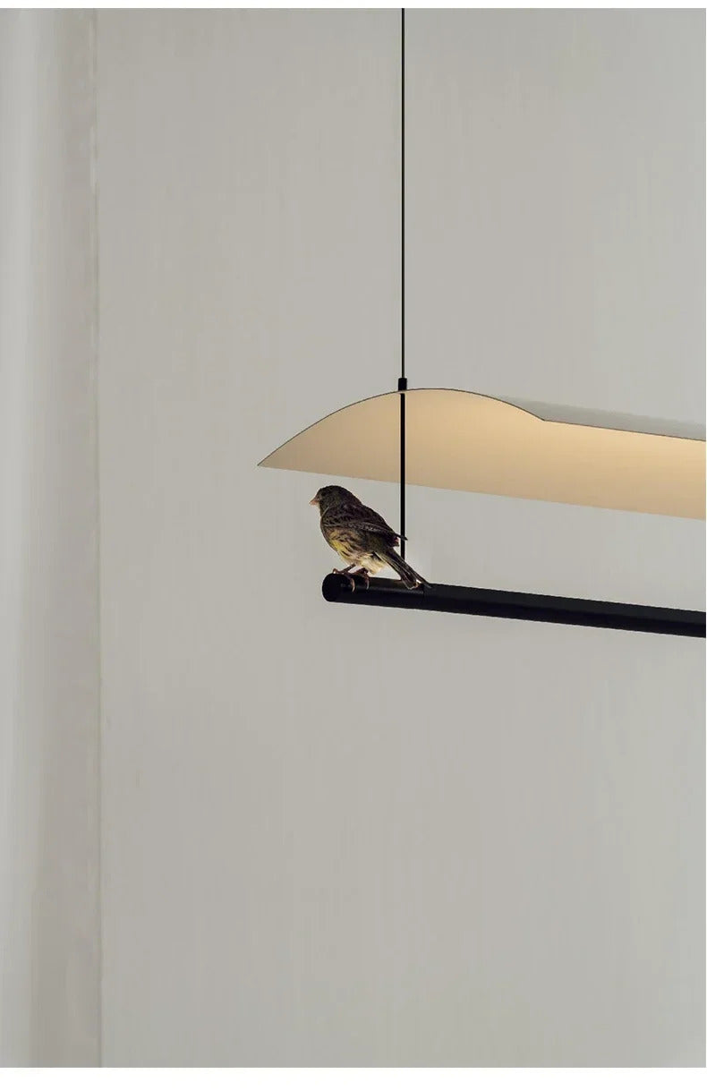 Nordic minimalist Linear Chandelier Modern black white industrial long Pendant Lamp