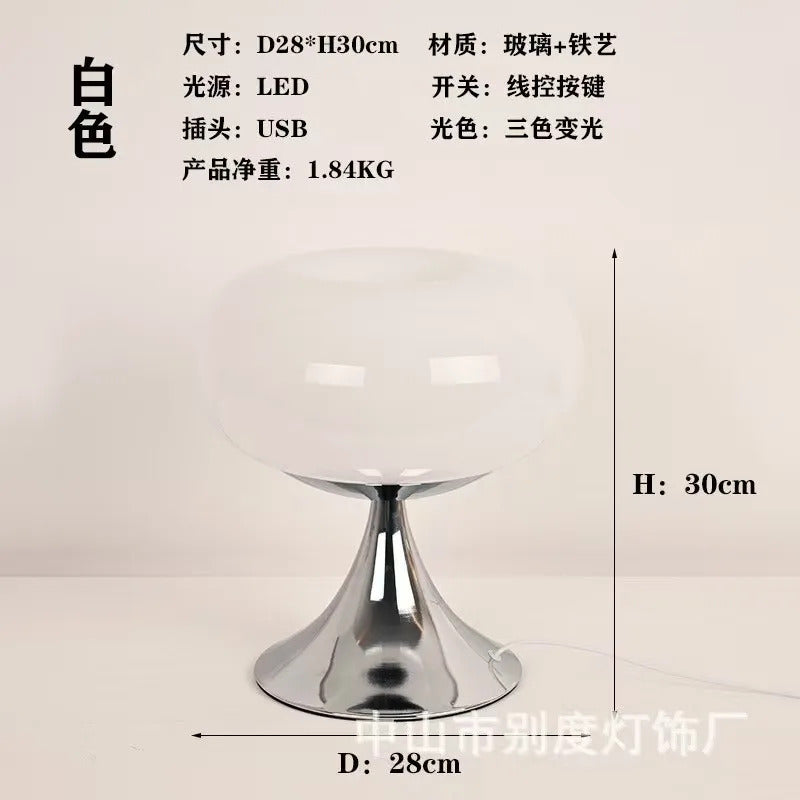 Designer Art Creative Table Lamp Bauhaus Warm Living Room Bedside Lamp LED Table Lamp Glass Decorative Study Reading Desk light
