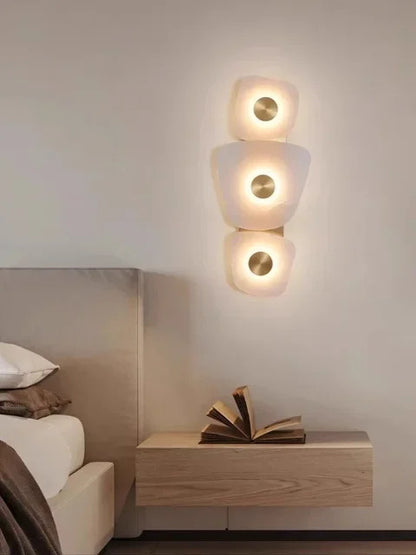 Nordic Marble Wall Lamp Modern luxury gold travertine LED sconce Lighting