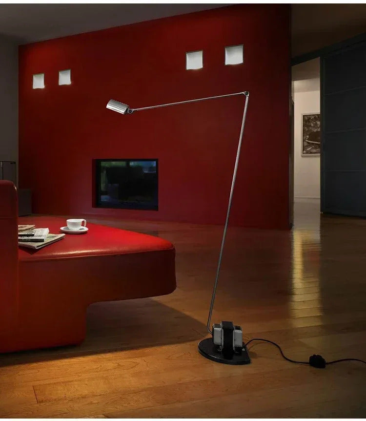 Modern Minimalist Floor Lamp Creative Bedroom Room Office Light Minimalist Study Eye Protection Reading Black Standing Light