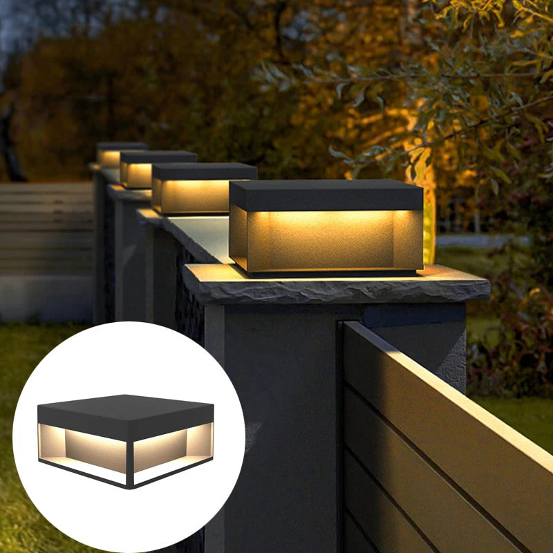 Modern Simple Solar Pillar Light High Quality Outdoor Waterproof Gate Pillar Yard Wall Light