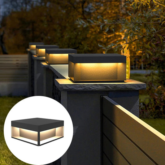 Modern Simple Solar Pillar Light High Quality Outdoor Waterproof Gate Pillar Yard Wall Light