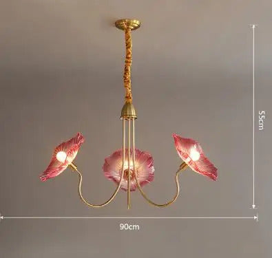 Lotus Flower Chandelier Modern Glass Flowers Led Chandelier