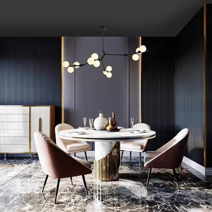 Nordic tree branch ball chandelier Modern white glass ball Led Pendant lights