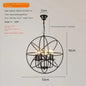 Retro Wrought Iron Chandelier Rustic Orb Vintage Crystal Bird Cage pendant lamps