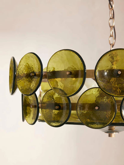 Lorenzo Chandelier Vintage French Living Room Hanging Lamp Orange Chandelier