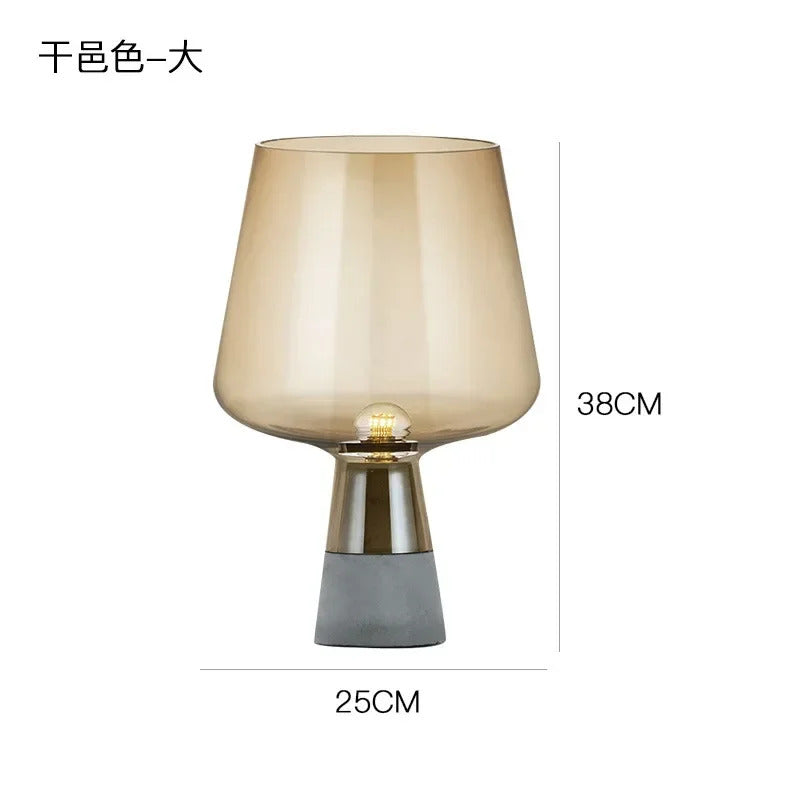 Post modern glass table light Italian Designer simple Amber art ambient office desk lamps