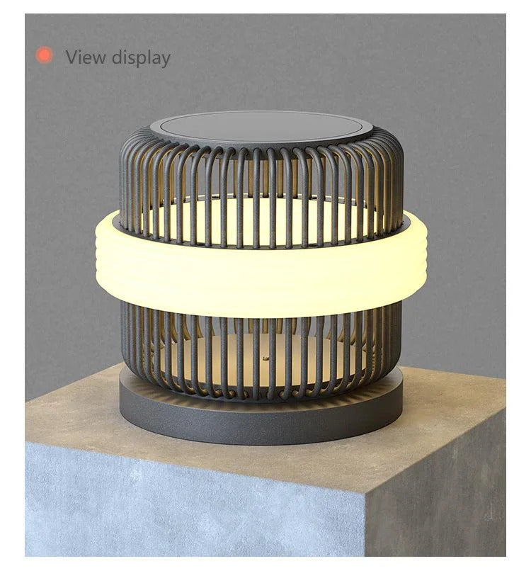 Outdoor wall column head lamps Waterproof solar floor lights  Pillar Wall lighting LED