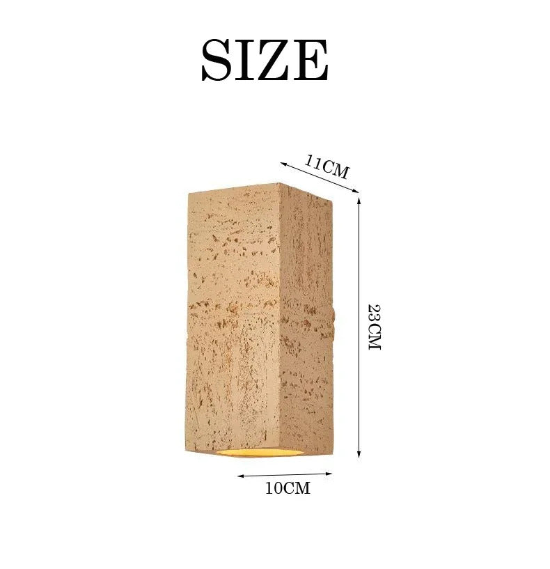 Nordic cave stone wall lamp Square outdoor Wall Lamp Cement Sconce Light LED