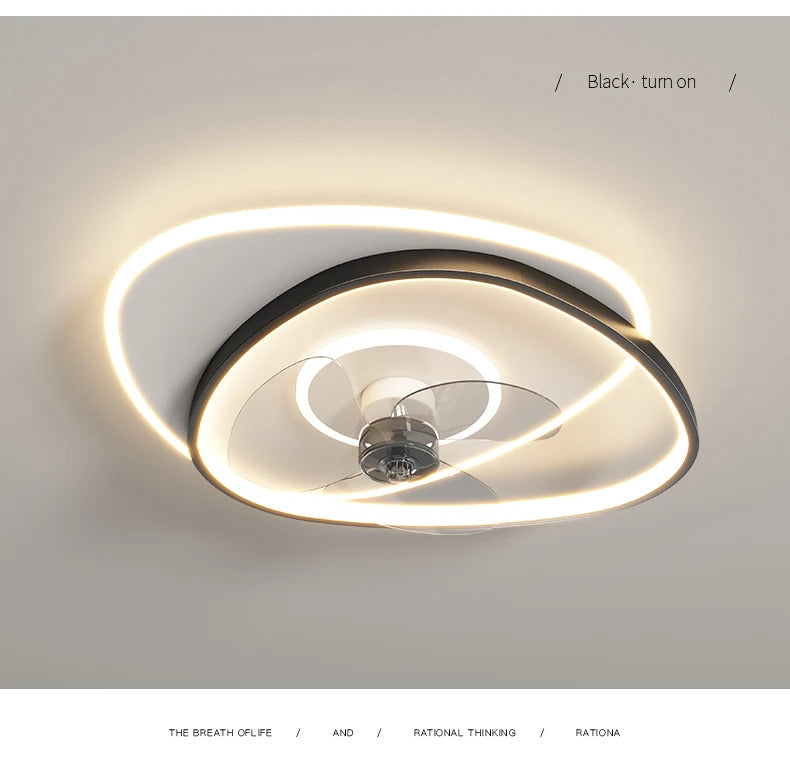 Electric Fan Light Modern LED Ceiling Lamp Living Room Light