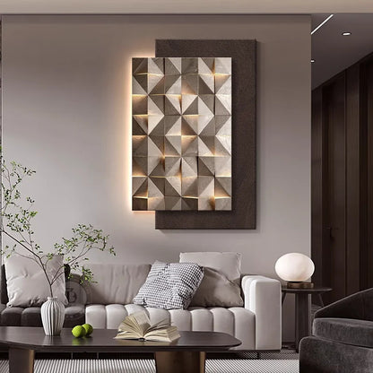 Italy Designer Geometric Wall Lamp Square Mounted Background Hallway Sconce lighting