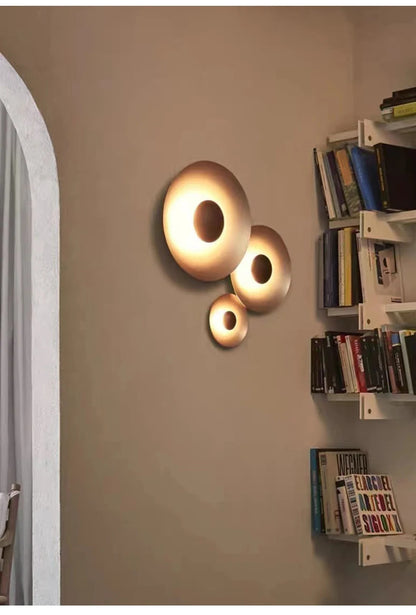 Modern grain LED Wall lamp Nordic round staircase Aisle Corridor Background Sconce light