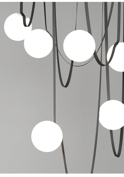 PLUSMINUS LED Belt Pendant lamp Trendy glass ball light