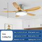 Nordic Large Ceiling Fans light Modern Natural wood color Simple Remote Control Ceiling Fan lamp