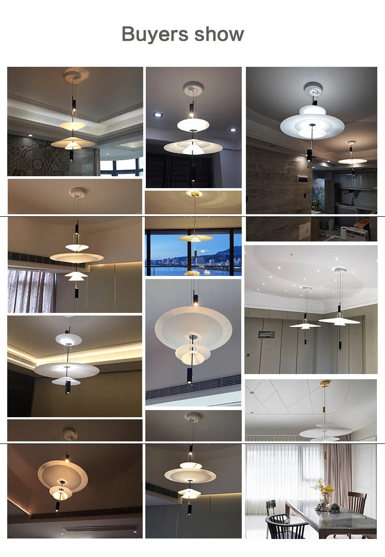 Modern Personality LED Hanging Lamp Flying Saucer Home Decor Denmark Designer Dining Table Bar Living Room UFO Pendant Lights