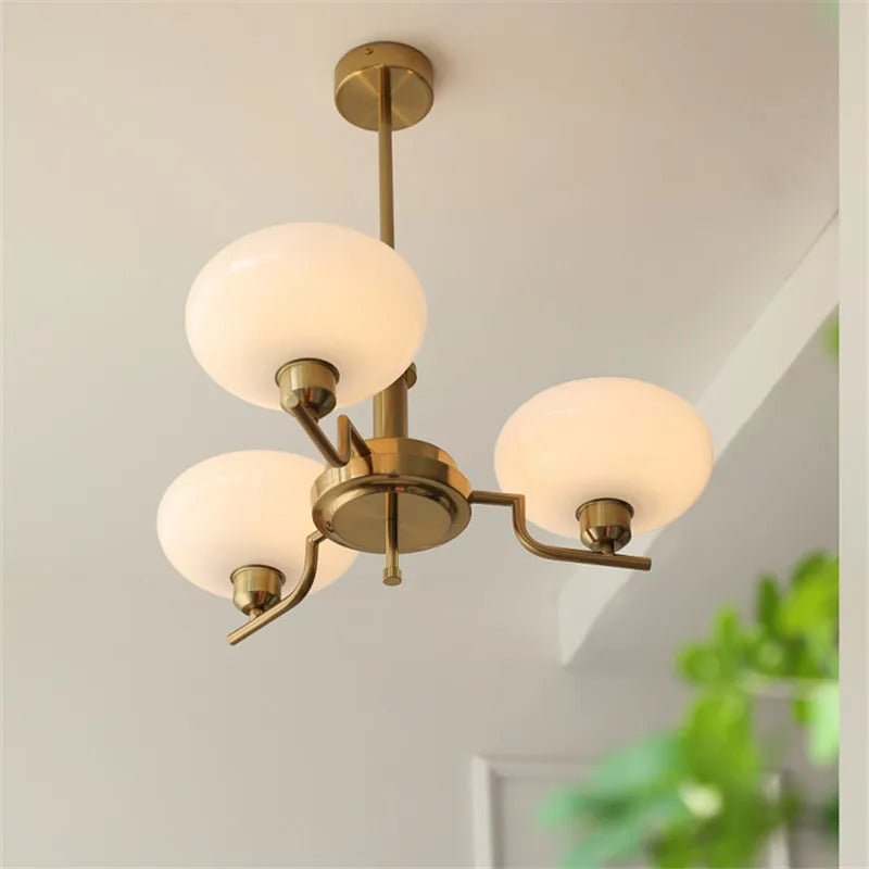 Mid century Bauhaus Chandeliers French Cream Style Pendant Lights