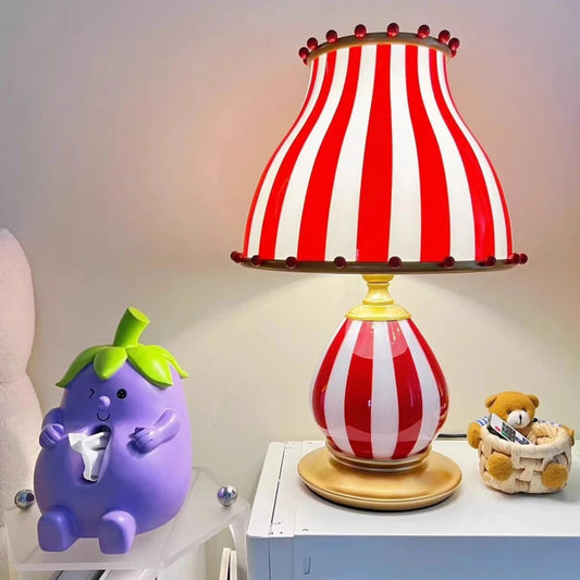 Color Art Table Lamp Retro Glass Decor Table Light American Living Room Bedside Lamp Circus Vintage Mood Light for Home Decor