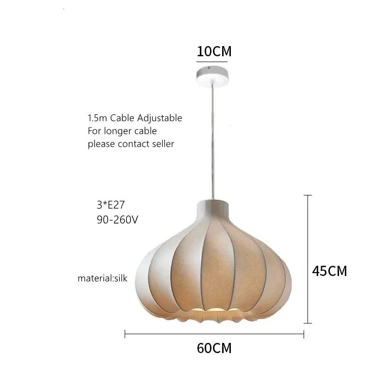 Creative Cocoon Pendant Lamp Wabi Sabi Style Pendant Light