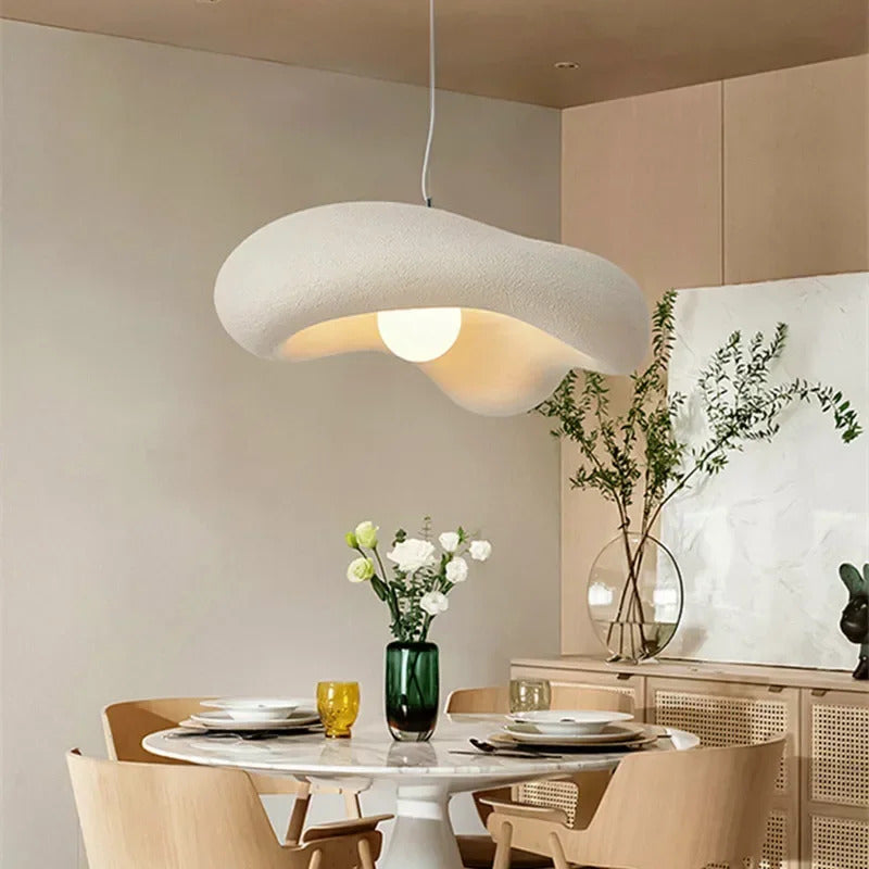 Nordic cream style restaurant chandelier simple bedroom living room dining table lamp wabi-sabi style Hanging lamp fixtures