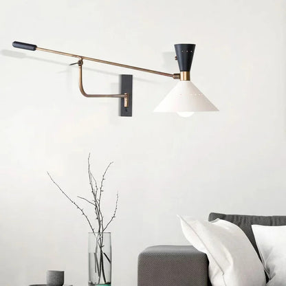 Danish design swing Arm wall light American Long Arm Adjustable Sconce Lamp