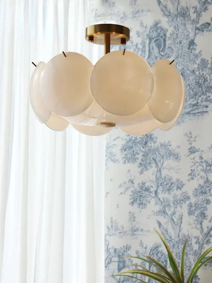 Glass Ceiling Light  Modern Cream White Ceiling Dining Room Bedroom Light