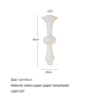 Nordic Wabi Sabi Wind Rice Paper Led Pendant Lights Living Room Bedroom Corner Chandelier