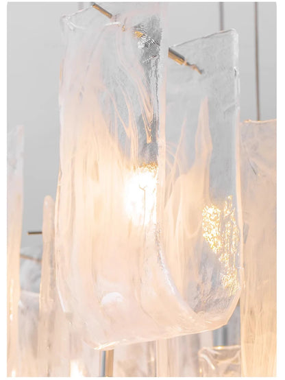 Nordic Cream Style Glass Pendant Lamp Luxury stair chandelier
