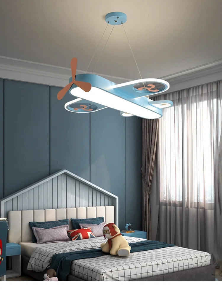 Modern Pink blue chandelier Led deco designer aircraft lamp