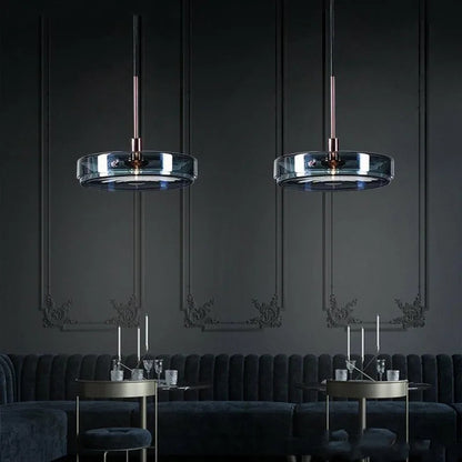 Modern blue pendant light Simple Nordic glass pendant light