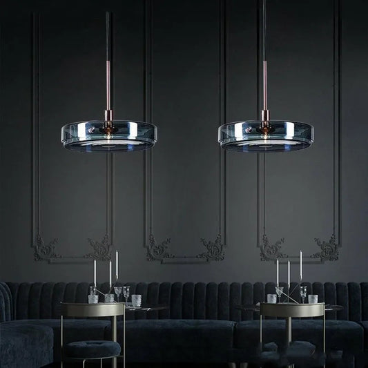 Modern blue pendant light Simple Nordic glass pendant light