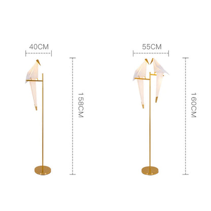 Perch Light table Lamp Led Designer Gold Origami Bird Standing Lamps For Living Room Creative Art Deco Safaside Corner Lamp