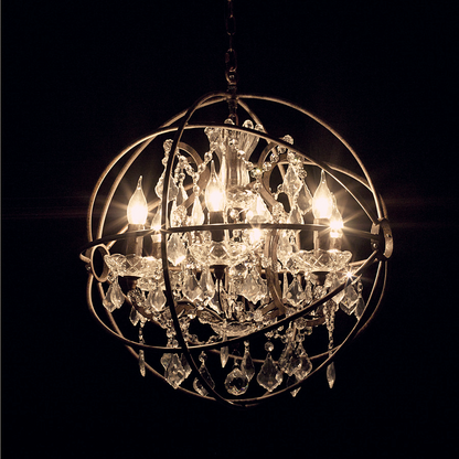 Rustic Orb Chandelier farmhouse kitchen Island light