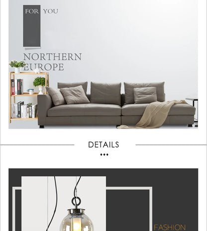 Bai Chandelier Postmodern crossbar design glass ball light