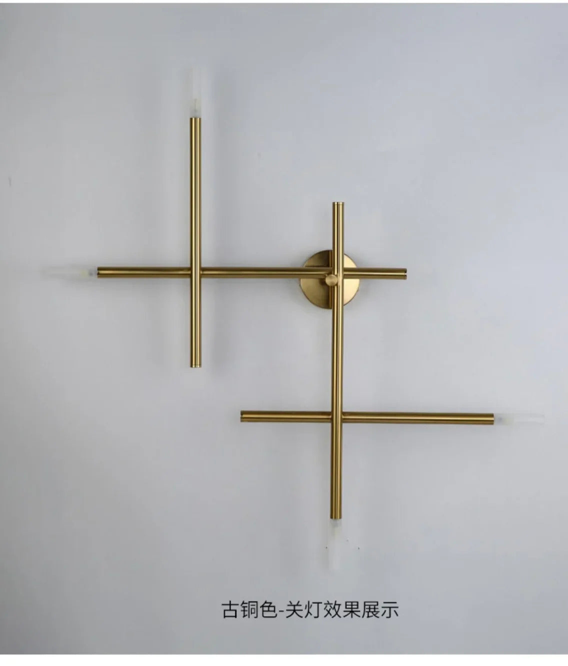 Nordic line Art Wall Lamp Modern Minimalist Creative Cross Shaped Sconce light