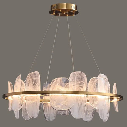 Modern Luxury crystals Ring Chandelier Italian designer glass golden pendant light