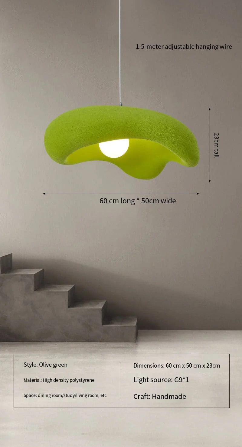 Nordic cream style restaurant chandelier simple bedroom living room dining table lamp wabi-sabi style Hanging lamp fixtures